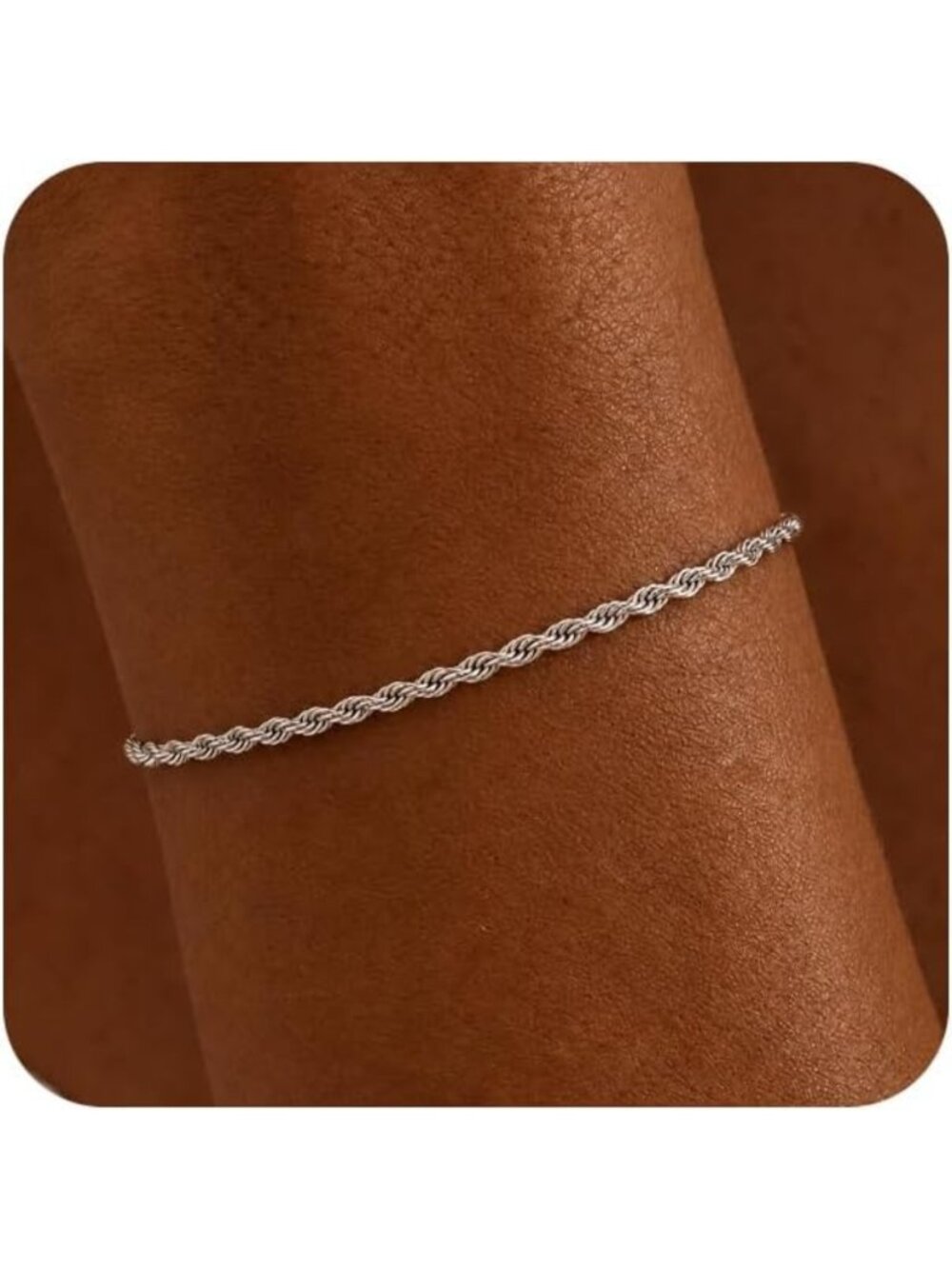Elegant S925 Sterling Silver Rope Chain Bracelet for Women - 3.5mm Stylish